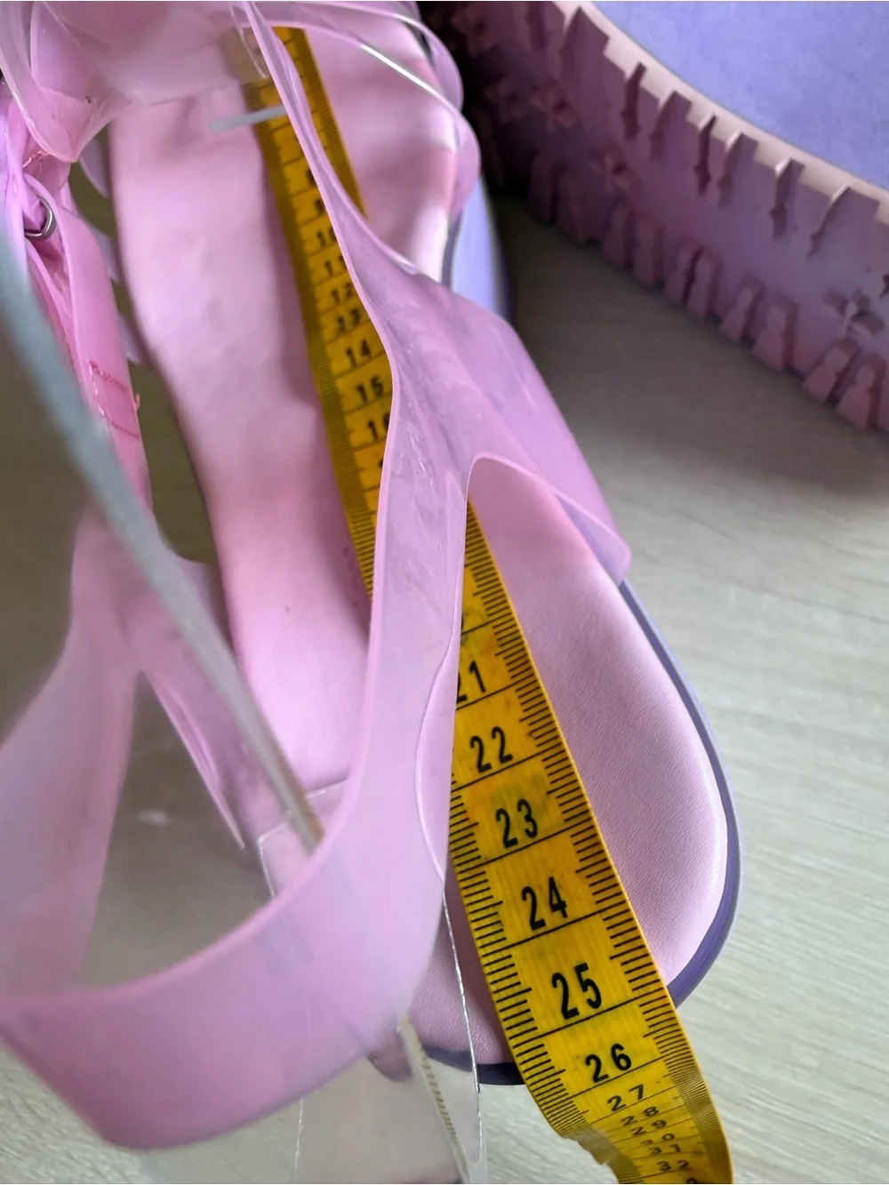 Sugar Thrillz Pink Jelly Platform Sandals Purple Daisy Flower Festival Y2K Sz 9M